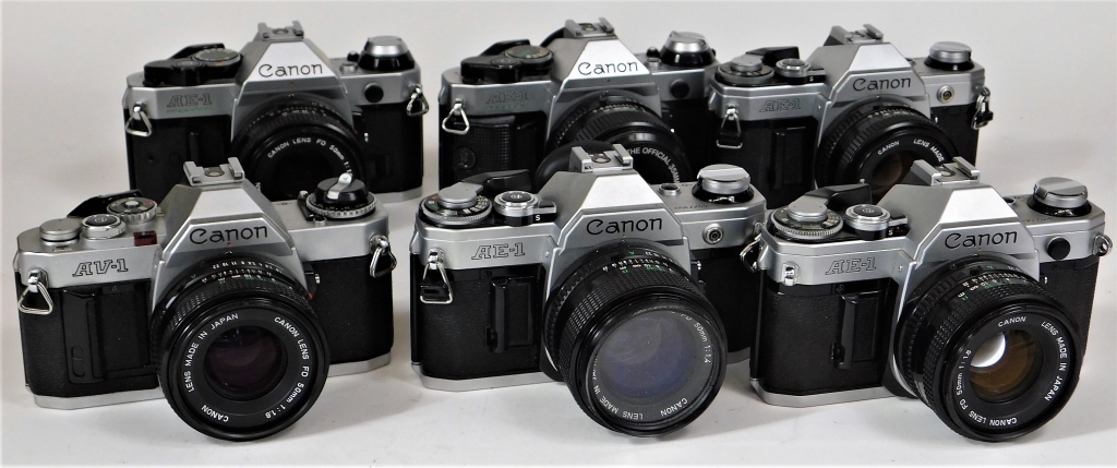 GROUP OF 6 CANON A SERIES 35MM