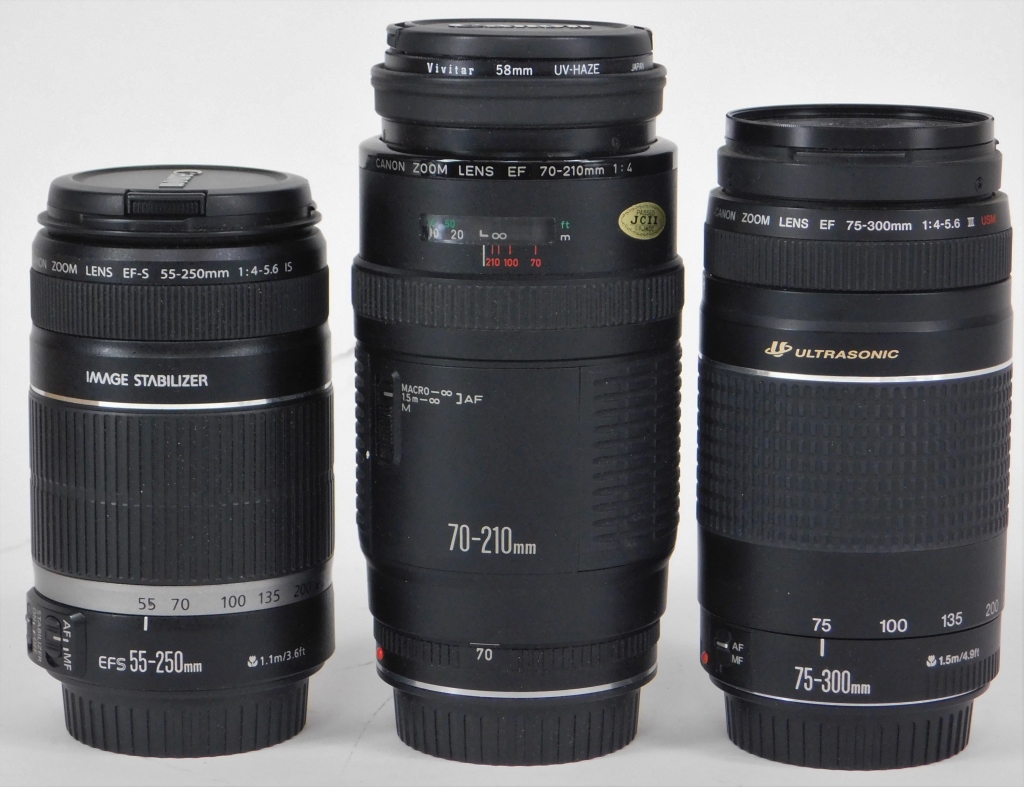 GROUP OF 3 CANON EF LENSES Group