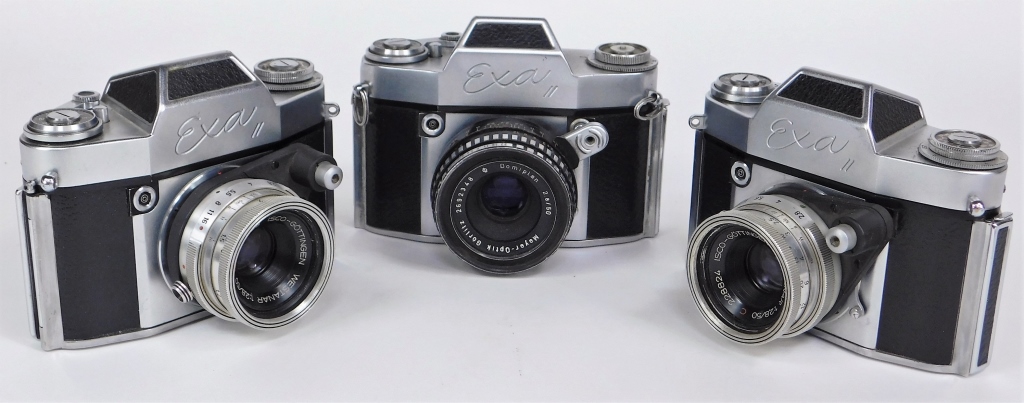 GROUP OF 3 IHAGEE EXA II 35MM SLR 29ae5e