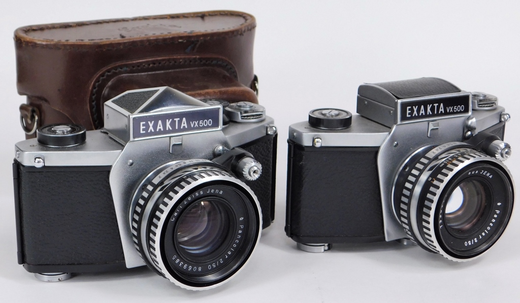 2 IHAGEE EXAKTA VX500 SLR CAMERAS