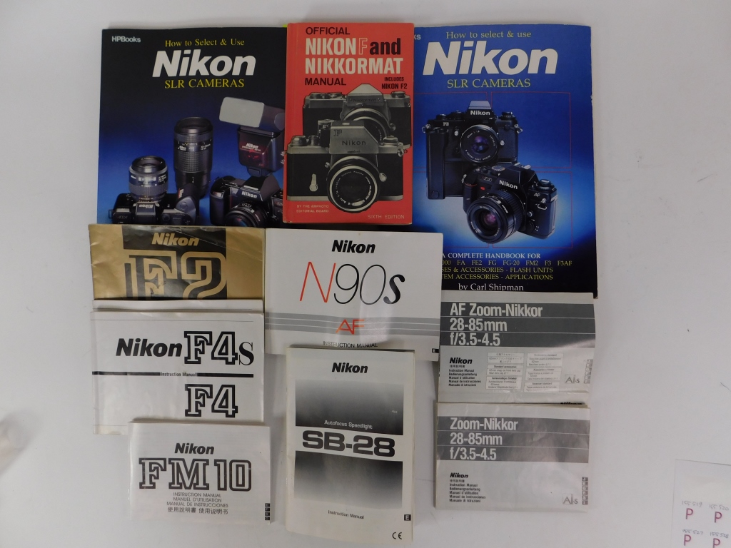 GROUP OF NIKON BOOKS AND MANUALS 29b05a