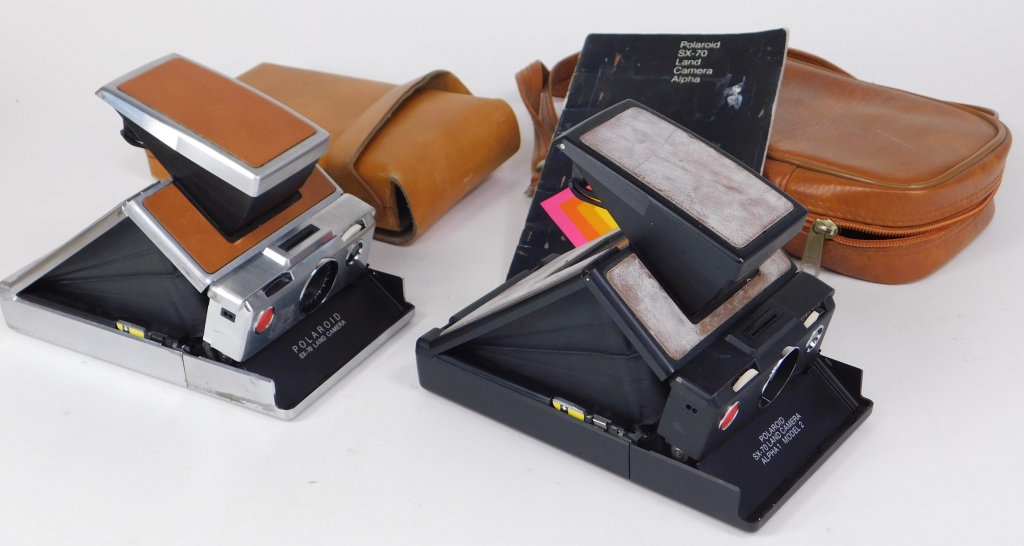 TWO POLAROID SX-70 CAMERAS Two