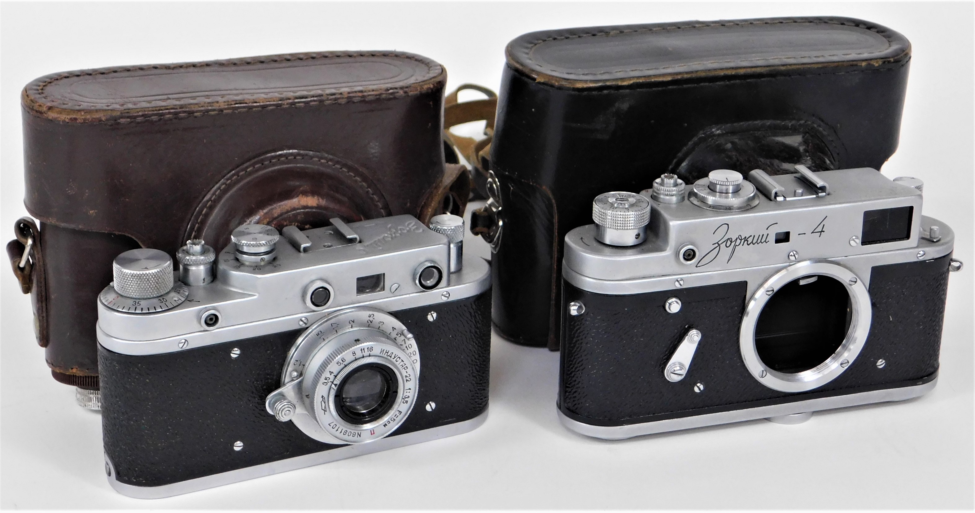 GROUP OF 2 KMZ SOVIET 35MM RANGEFINDER 29b12f