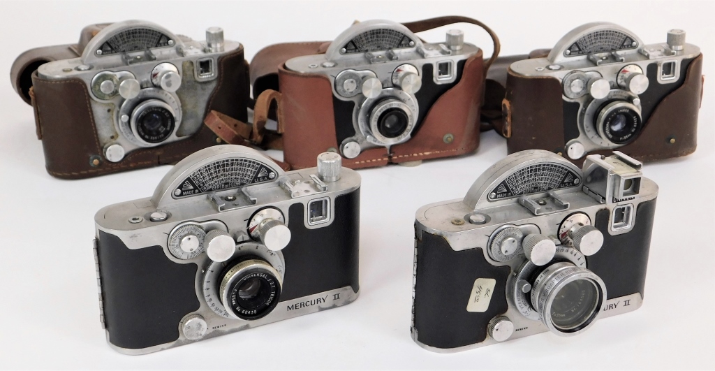 GROUP OF 5 UNIVERSAL CAMERA MERCURY