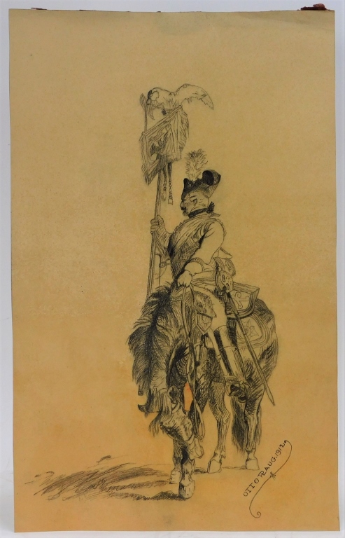 OTTO PLAUG EUROPEAN SOLDIER FIGURE DRAWING