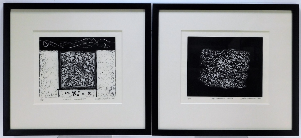 2 WALTER FELDMAN MODERN GEOMETRIC ETCHINGS