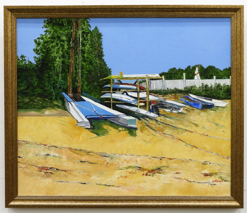 ROGER PONTBRIAND SUMMER BEACH PAINTING 29b214