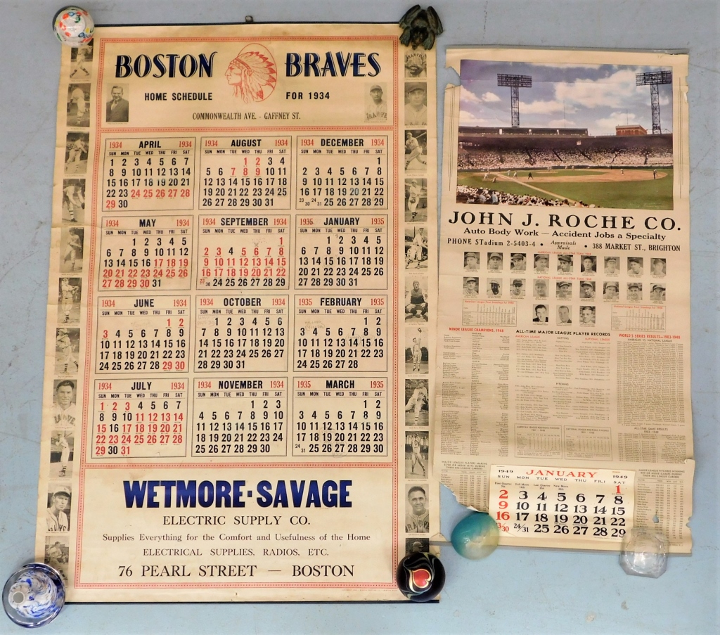 2 BOSTON BRAVES BASEBALL HOME SCHEDULE 29b27e