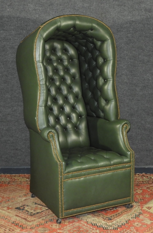 FRENCH GREEN LEATHER PORTER S HALL 29b2aa