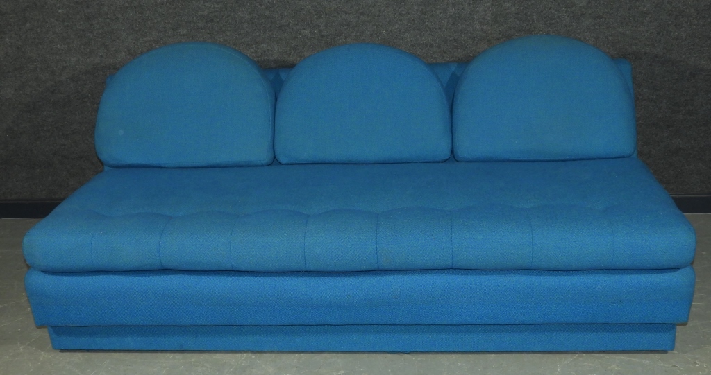 1960'S MCM BLUE MODERN UPHOLSTERED