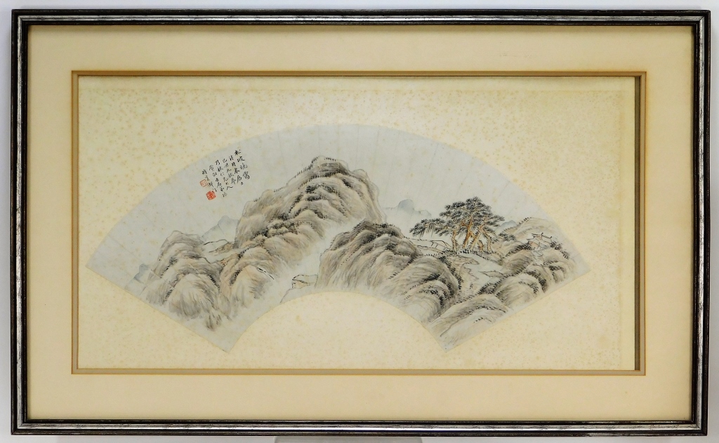 FRAMED CHINESE PAINTED LANDSCAPE 29b310