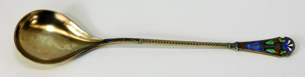 RUSSIAN ENAMELED SILVER CLOISONNE