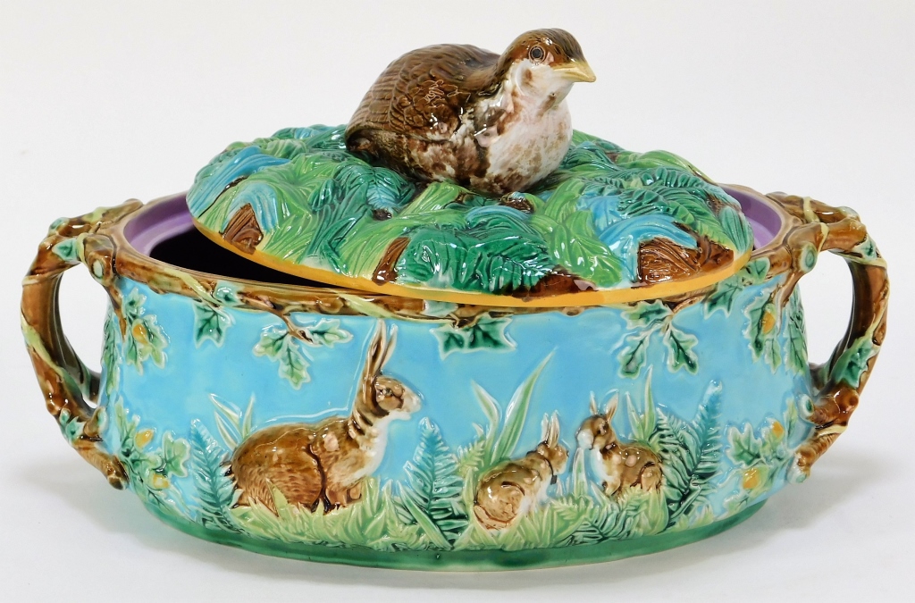 GEORGE JONES MAJOLICA PARTRIDGE