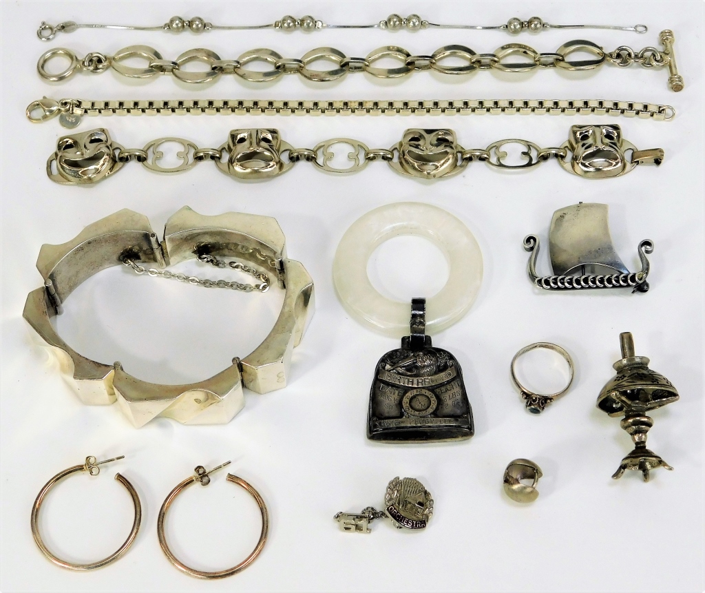 11PC STERLING SILVER JEWELRY GROUPING 29b4eb
