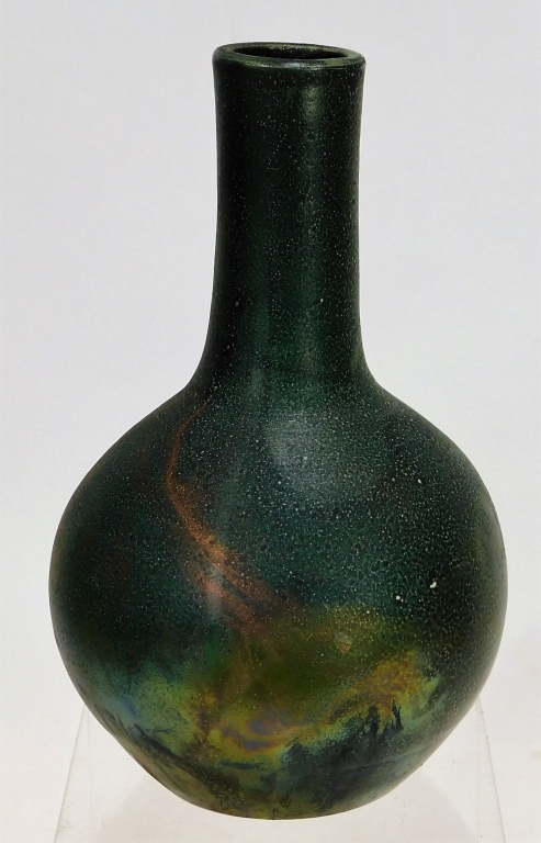 THOMAS LADD GREEN RAKU STONEWARE