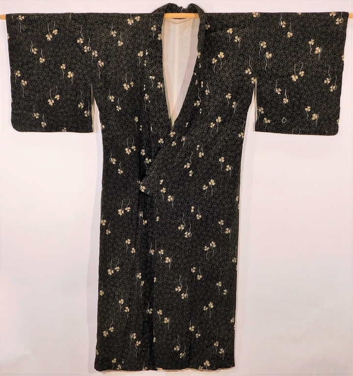 JAPANESE BLACK AND CREAM TOMESODE 29b684