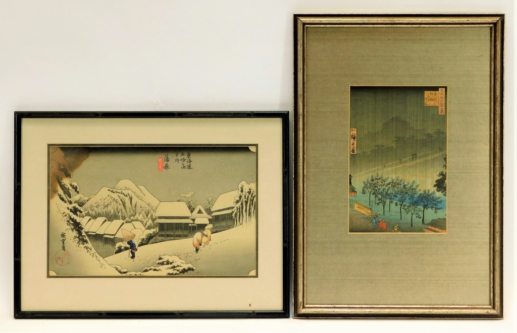 2 JAPANESE CHANGING SEASONS WOODBLOCK 29b6ac