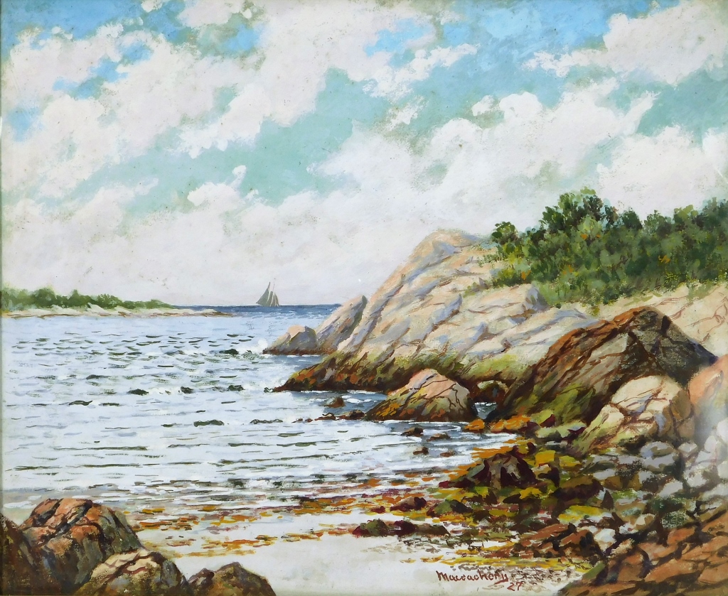 NEW ENGLAND COASTAL LANDSCAPE PAINTING 29b6ef