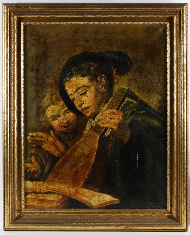 OLD MASTERS STYLE YOUNG LUTE PLAYER
