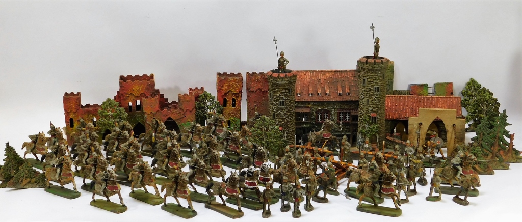 85+PC GERMAN PAPIER MACHE TOY SOLDIER