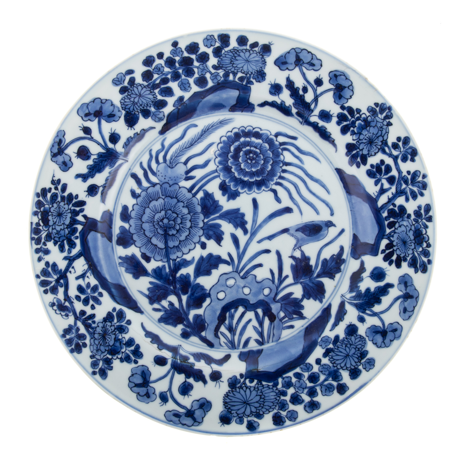 CHINESE EXPORT BLUE WHITE PLATE 29ded8