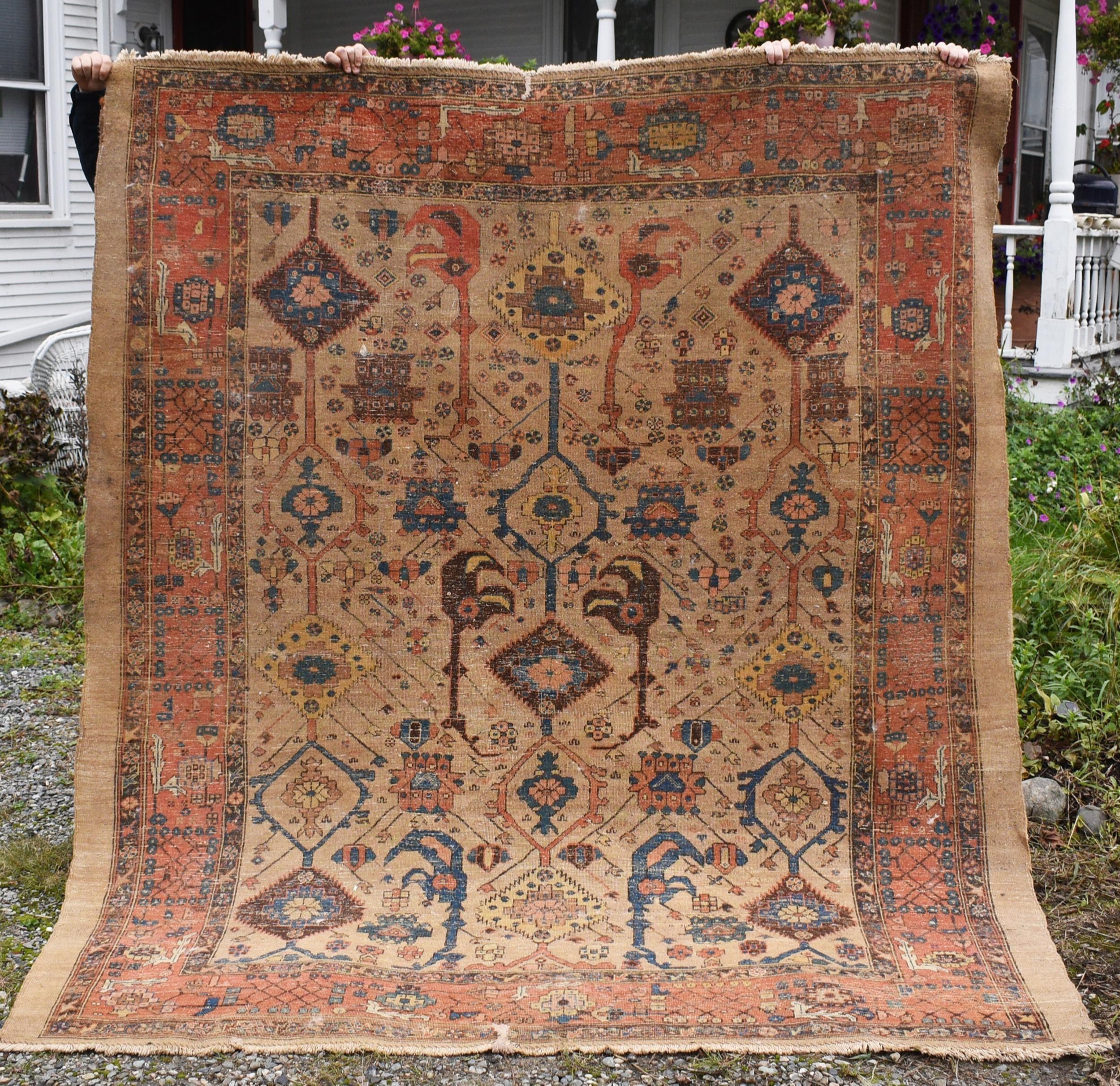 ANTIQUE ORIENTAL ROOMSIZE RUG,