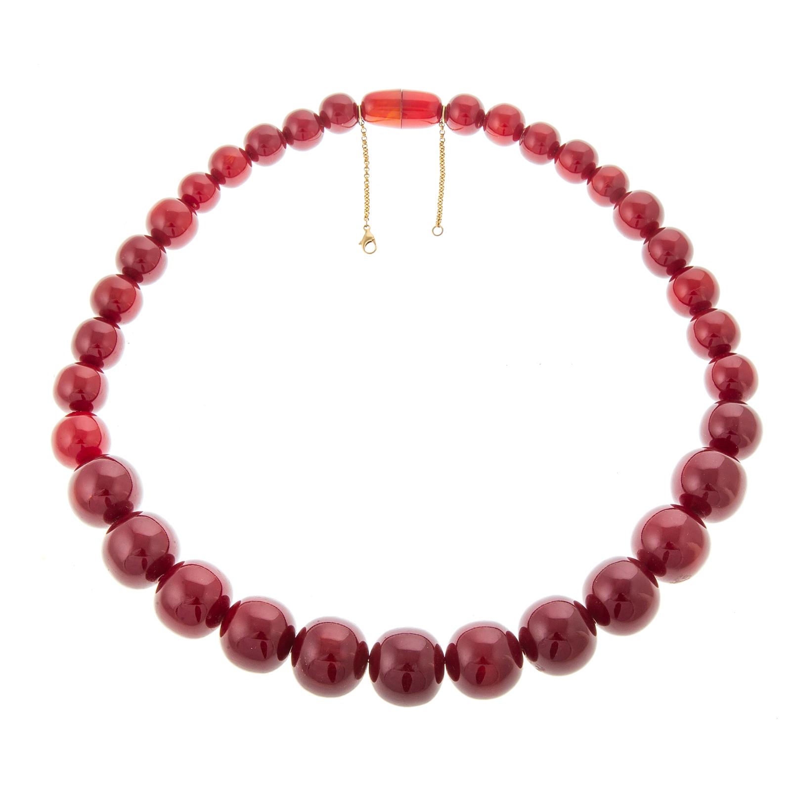 A BOLD CHERRY AMBER BAKELITE BEAD 29df46