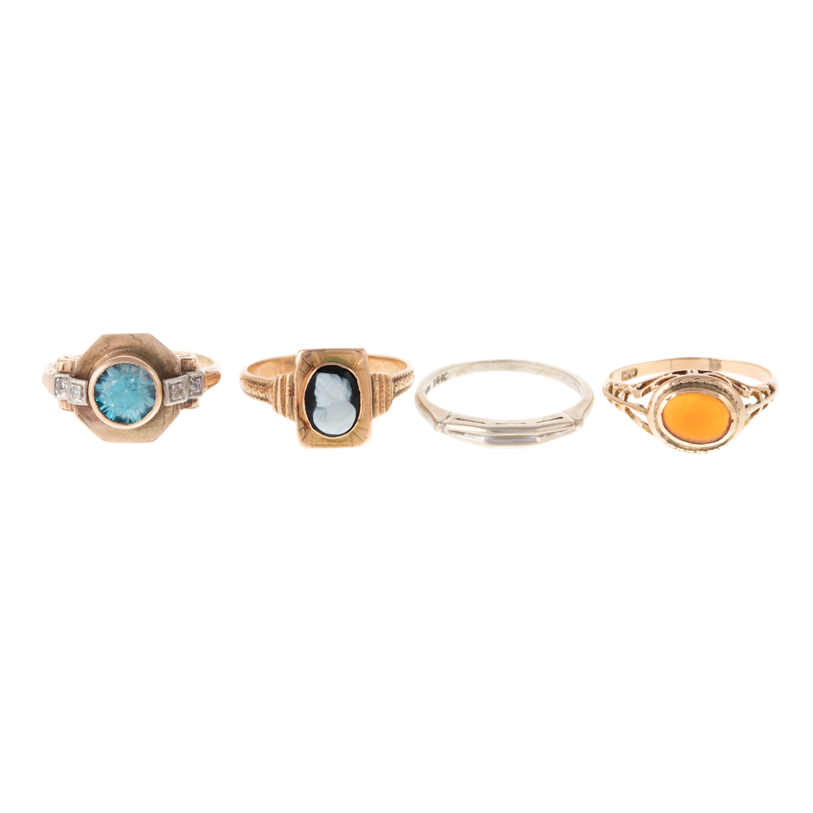 A COLLECTION OF GEMSTONE RINGS