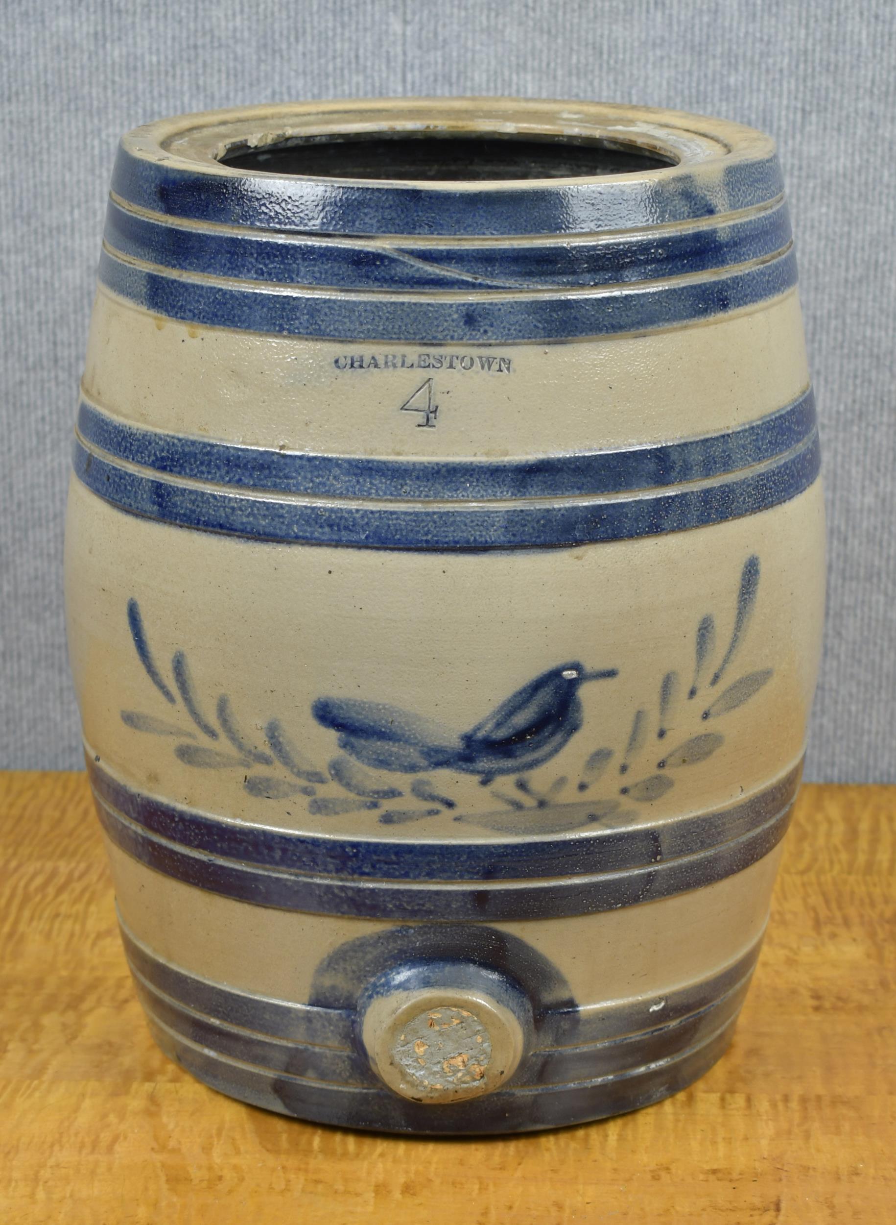 19TH C. CHARLESTOWN STONEWARE WATER