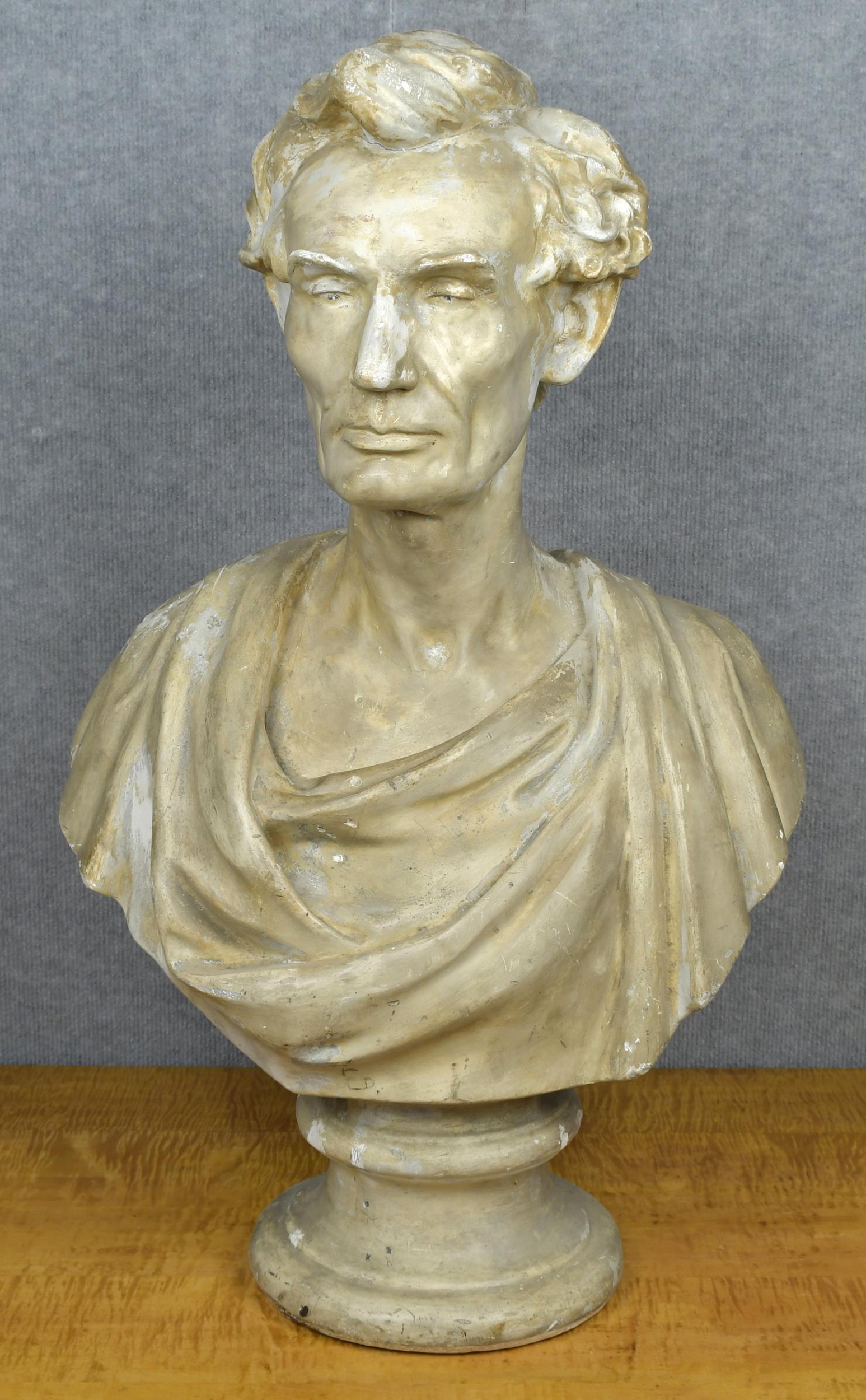 ANTIQUE PLASTER BUST OF ABRAHAM