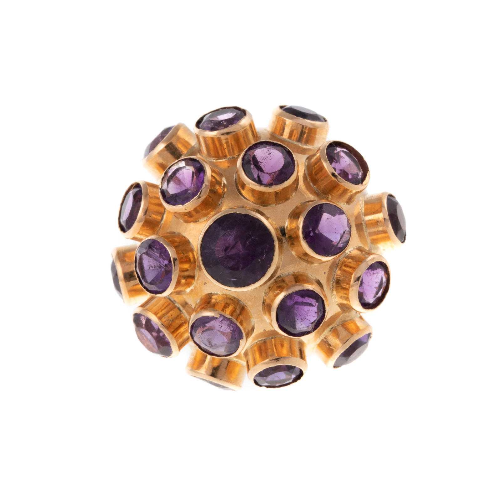 AN AMETHYST "SPUTNIK" RING IN 18K