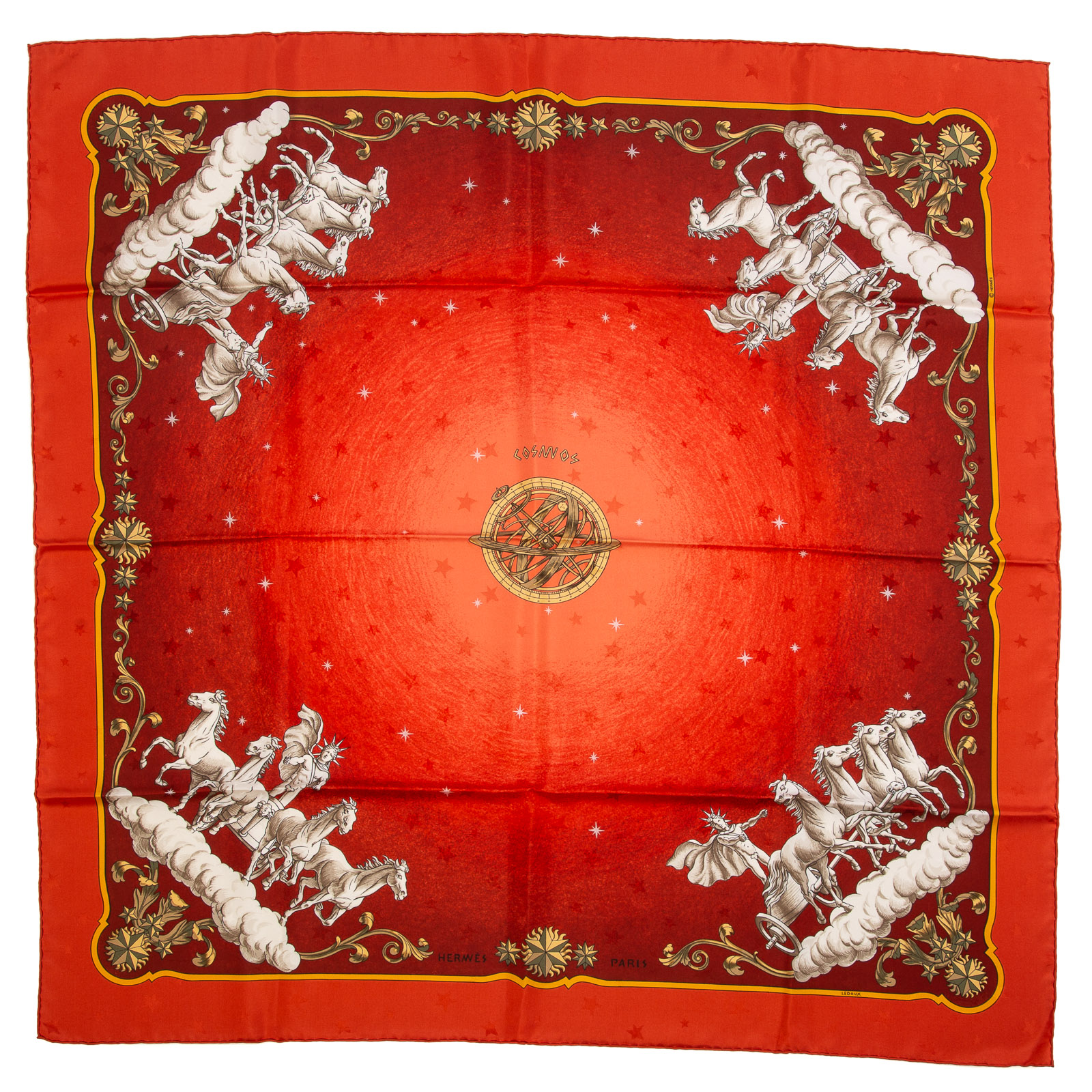 AN HERMES SCARF “COSMOS” SCARF 90