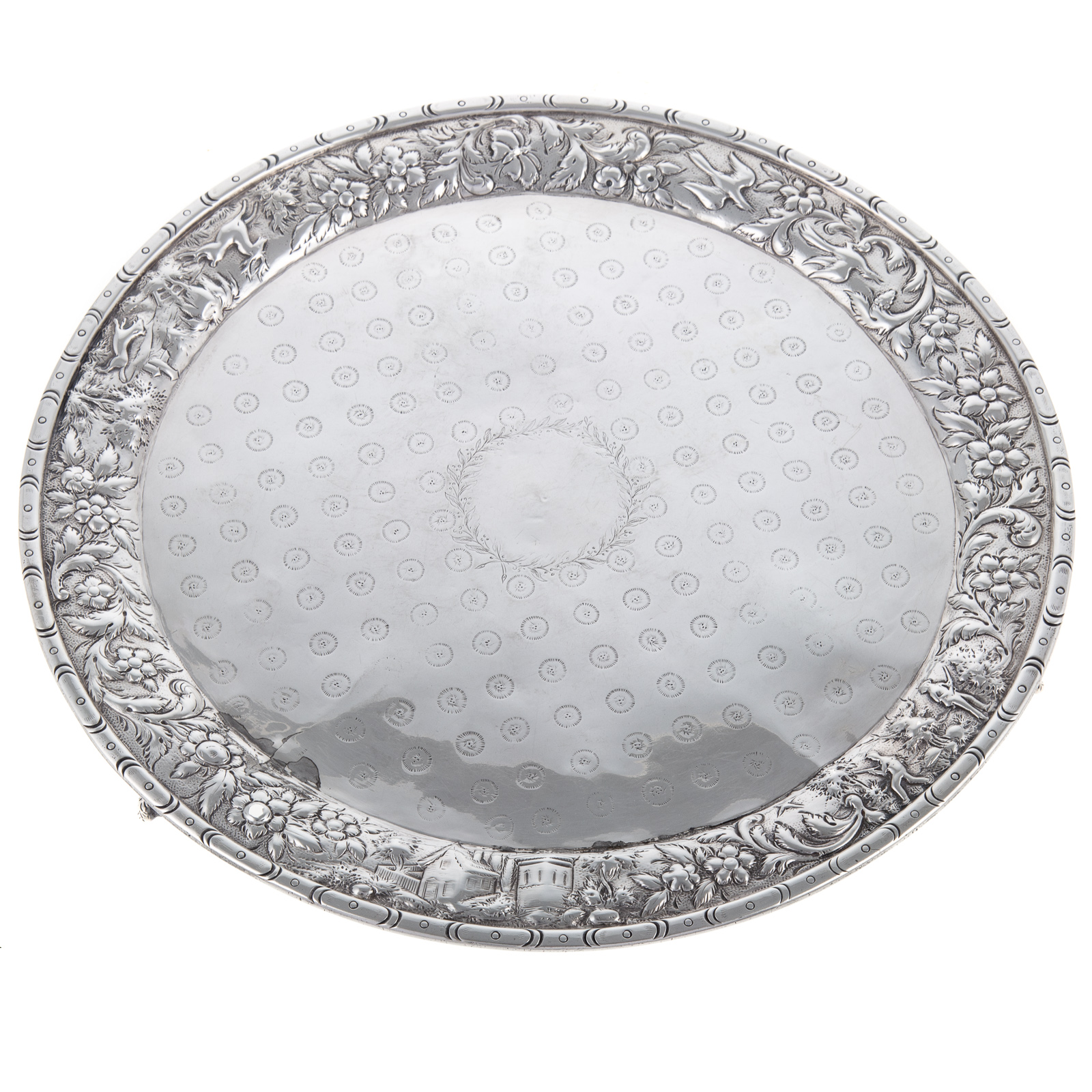 S KIRK SON COIN SILVER SALVER 29e0bb