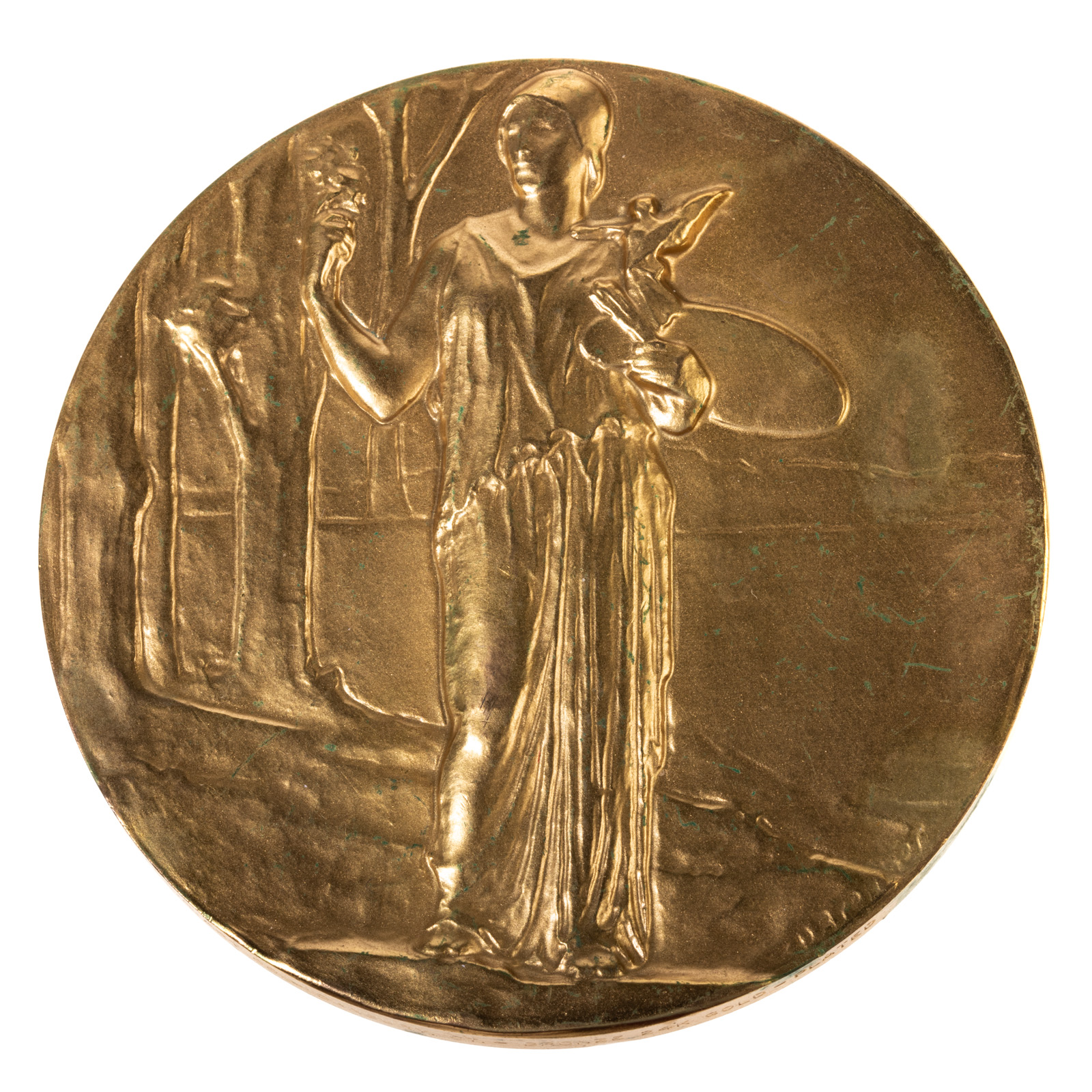 1917 WOMAN WITH PALLET - 24K GOLD