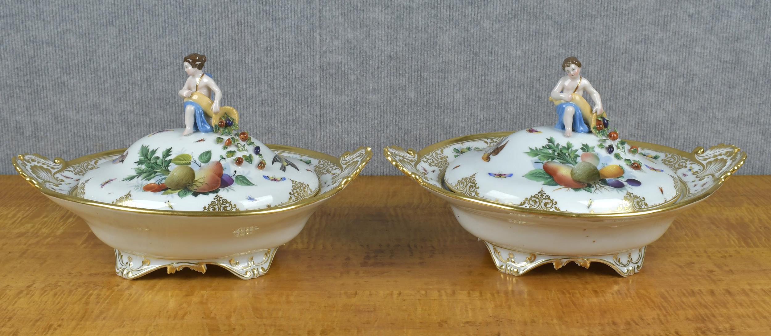 FINE PR OF 19TH C MEISSEN PORCELAIN 29e105