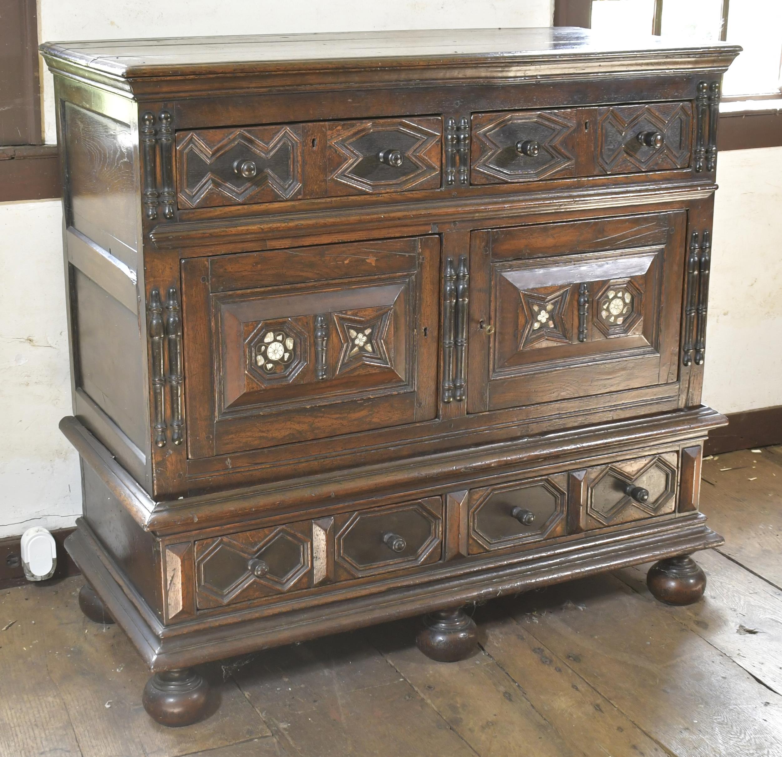 17TH C. ENGLISH CHEST ON FRAME.