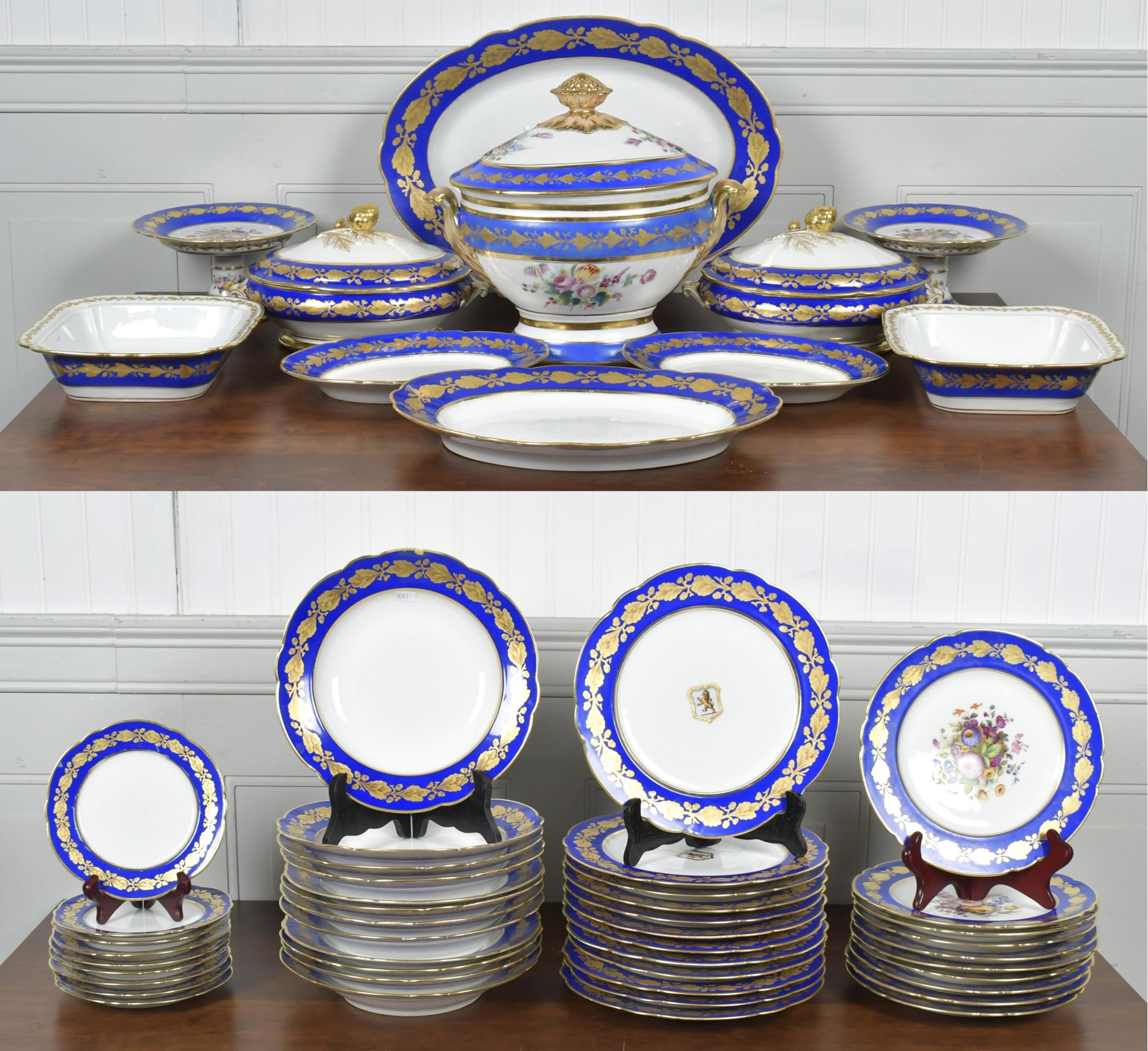 FINE RIHOUET FRENCH PORCELAIN DINNER 29e11e