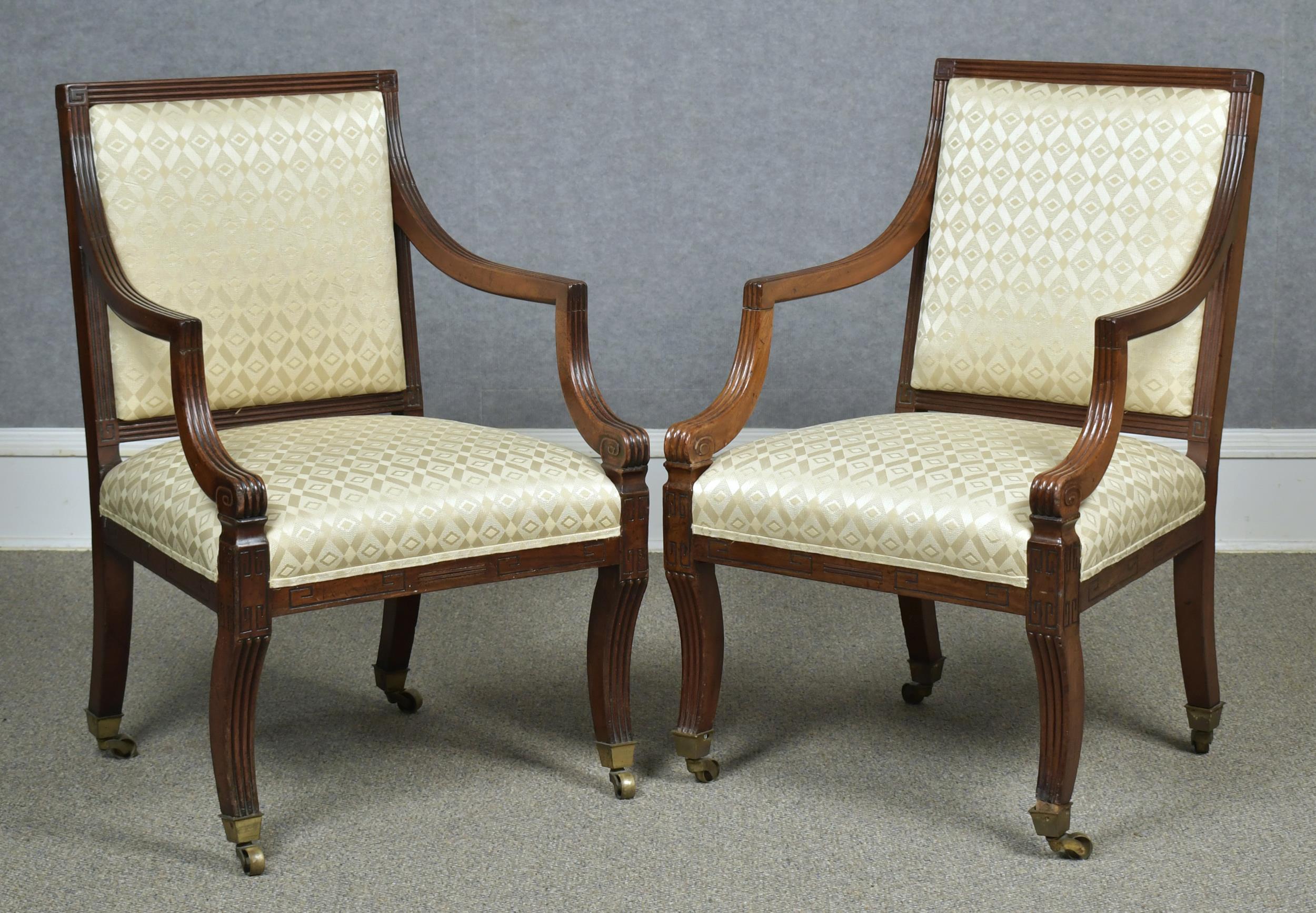 PAIR OF ENGLISH REGENCY OPEN LIBRARY 29e128