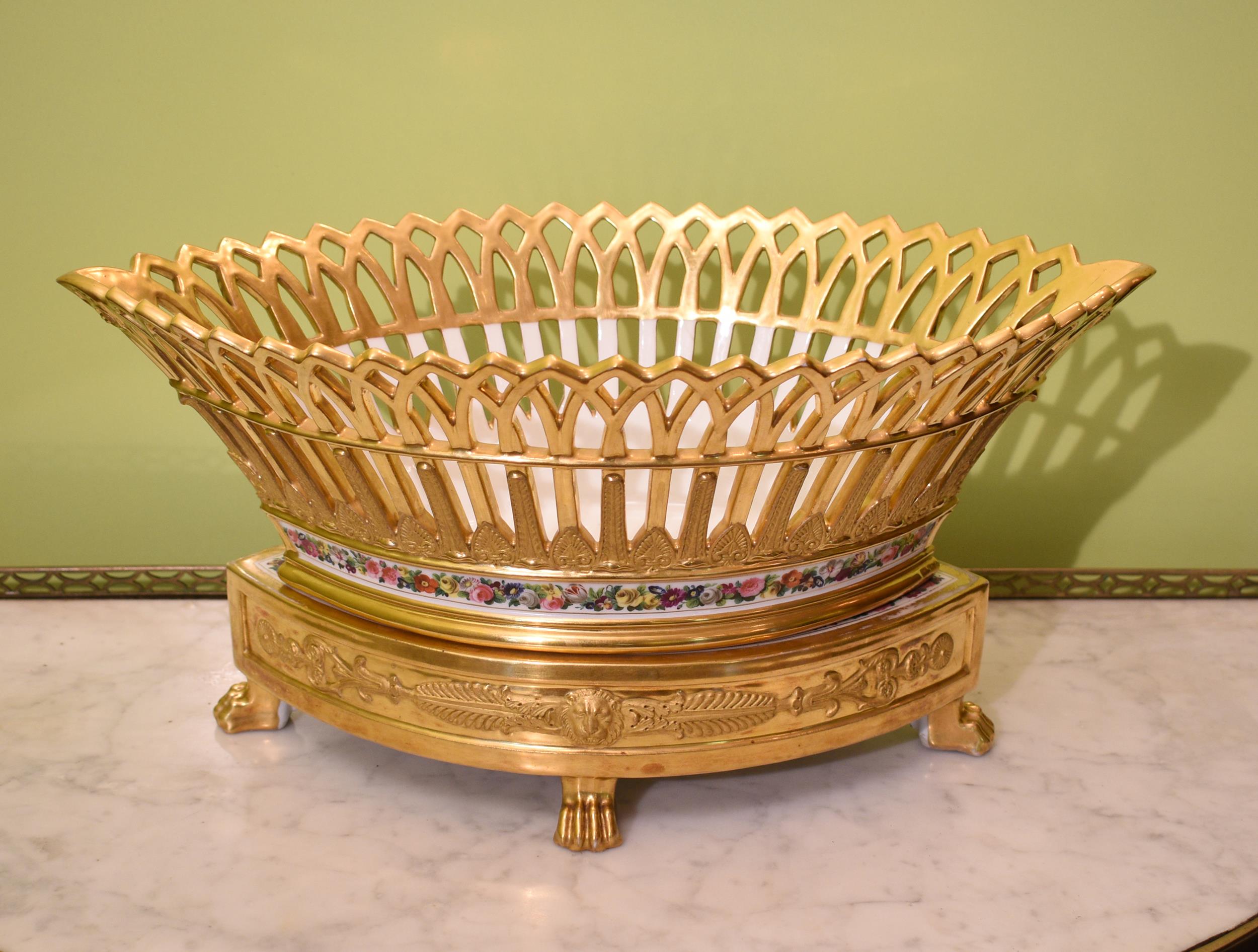 19TH C. FRENCH FRUIT BASKET. Likely