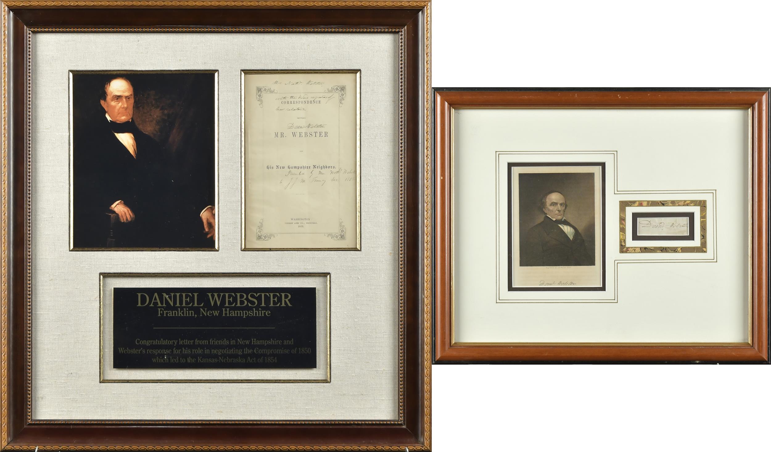 TWO FRAMED NH DOCUMENTS DANIEL 29e1ce