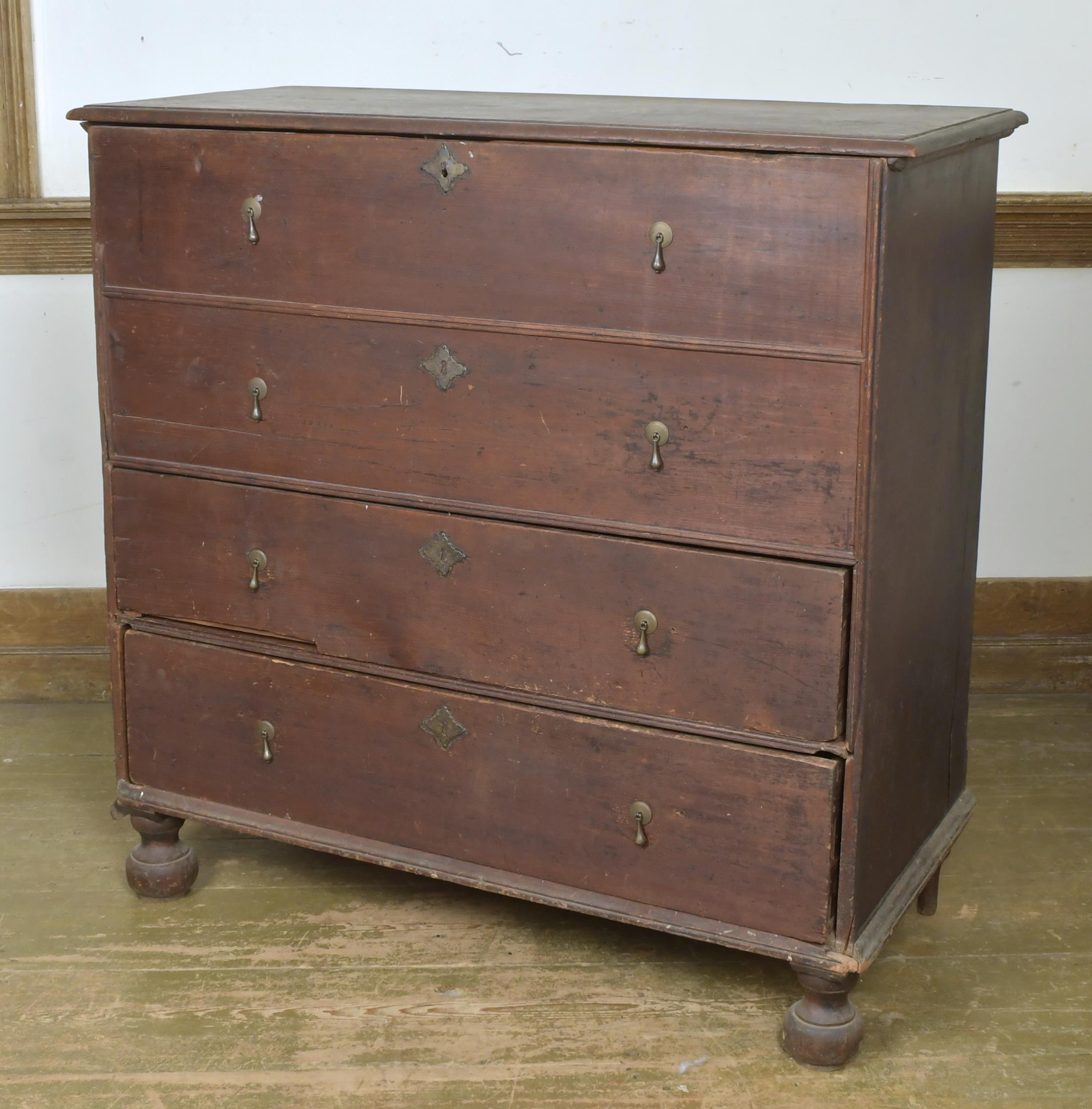 18TH C. PAINTED BLANKET CHEST.