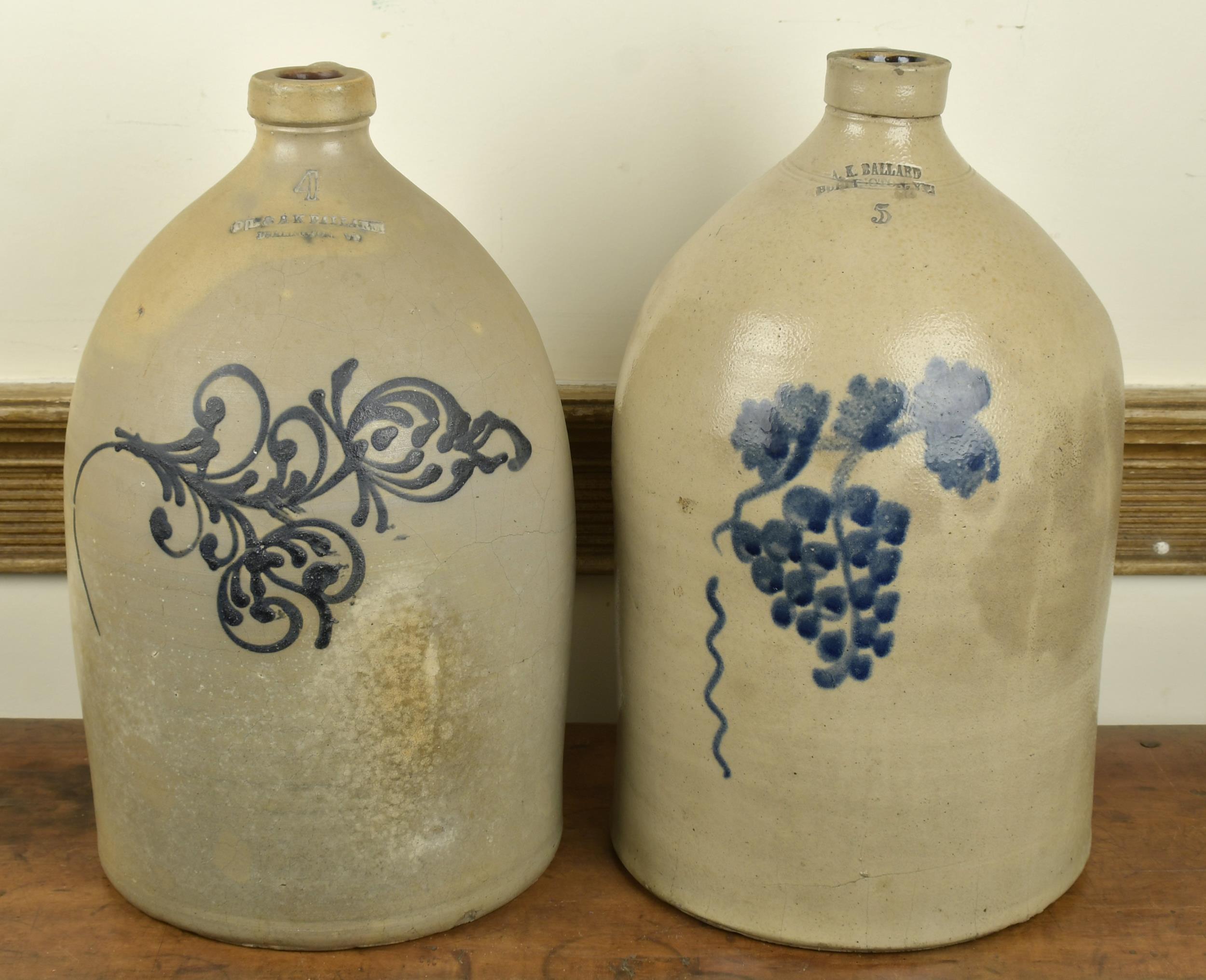 4 GAL., 5 GAL. BURLINGTON VT STONEWARE