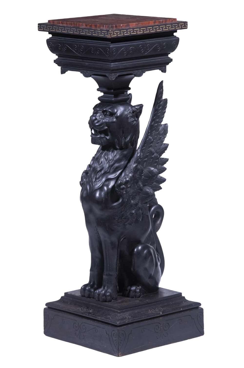 VICTORIAN CARVED FIGURAL PEDESTAL 29e38b