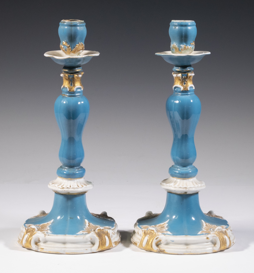 PR MEISSEN PORCELAIN CANDLESTICKS 29e39b