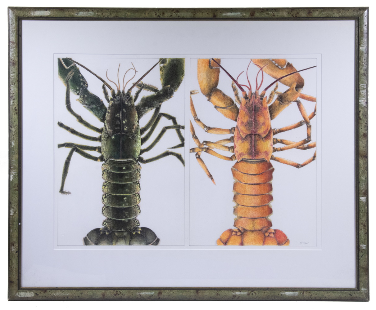 NILS OBEL (ME, 1937-2018) Two Lobsters,
