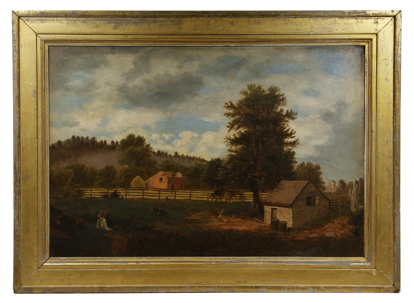 MID-19TH C. AMERICAN NAIVE PAINTING