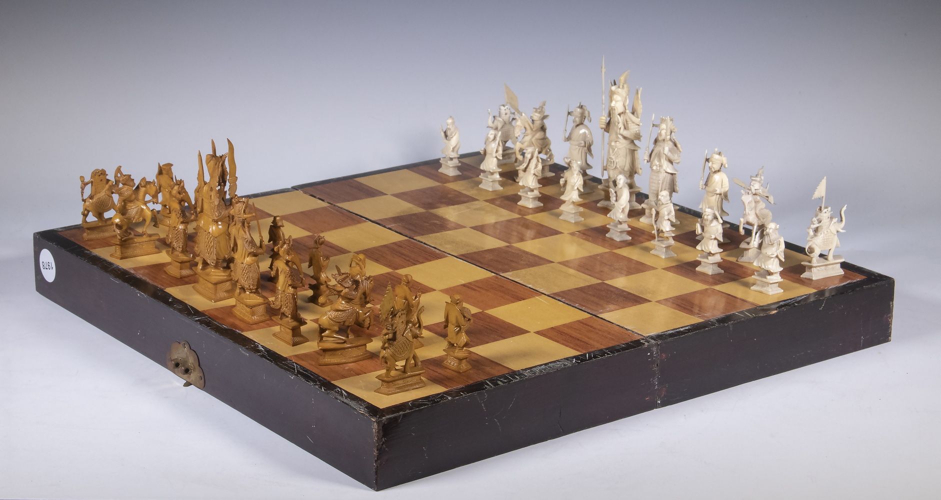 CHINESE CASED CHESS SET A large