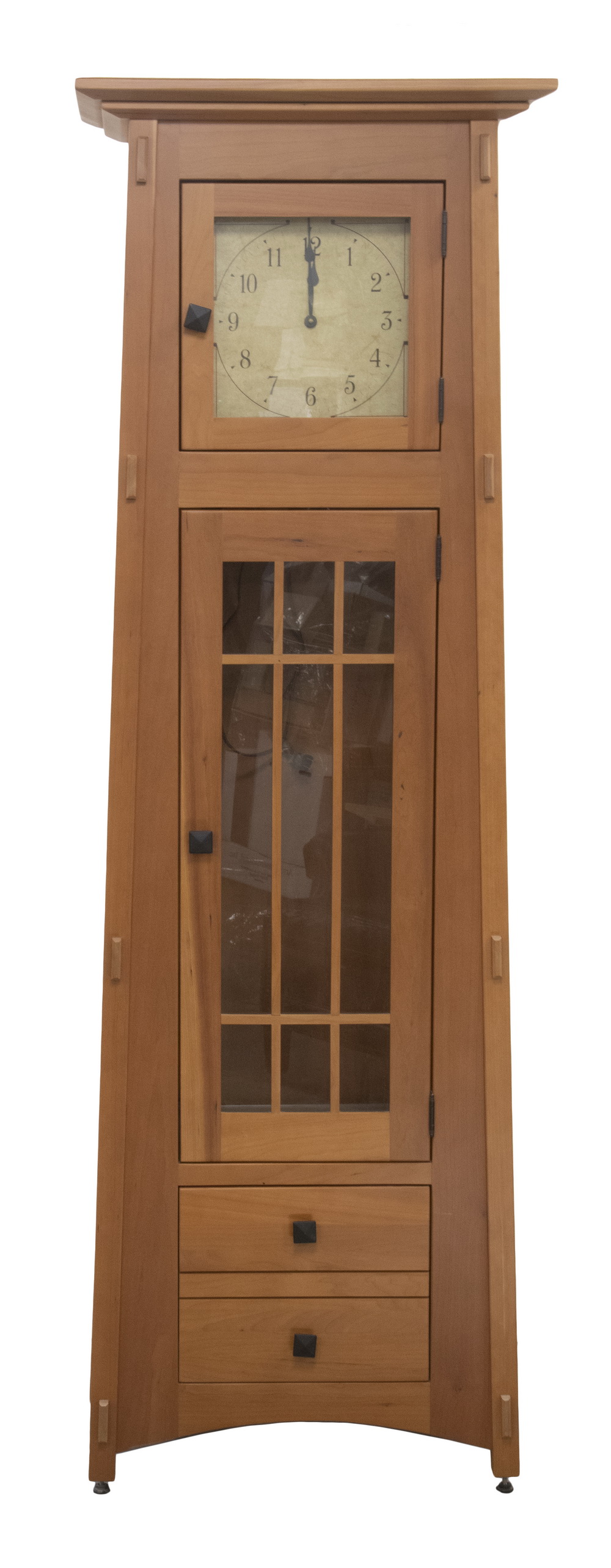 MISSION STYLE TALL CASE CLOCK CABINET