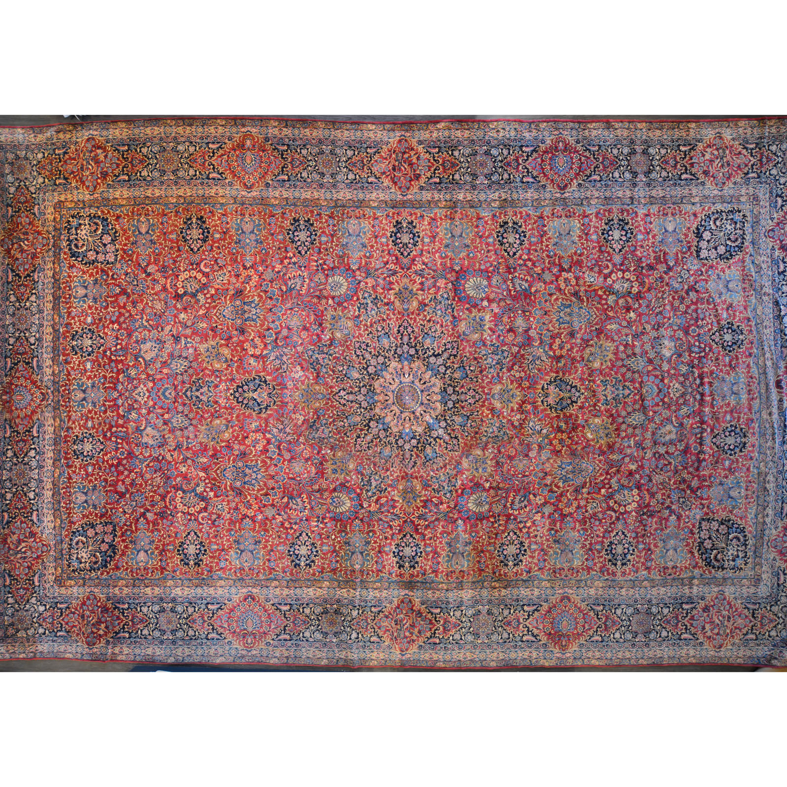 ANTIQUE LAVAR KERMAN CARPET, PERSIA,