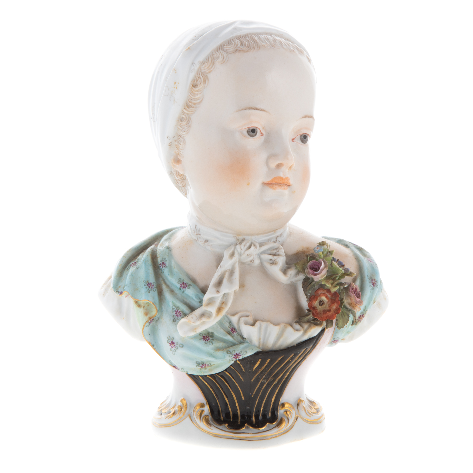 MEISSEN PORCELAIN BUST OF A CHILD 29e6b0